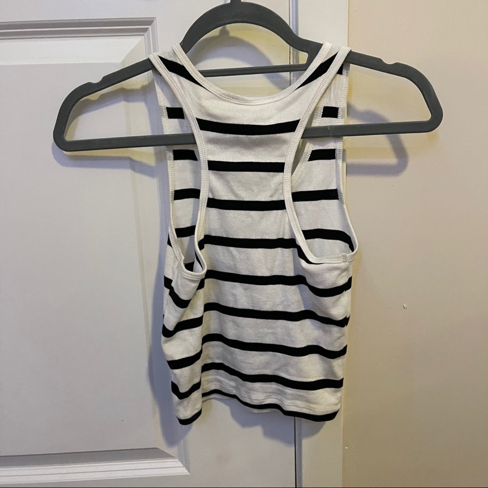 Stripped Razor Back Tank Top - Picture 2 of 2